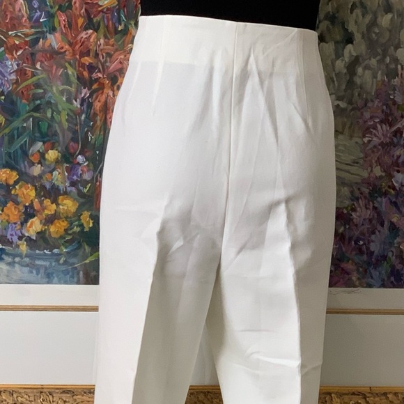 Vince Camuto Ivory Linen Slacks - Picture 2 of 11